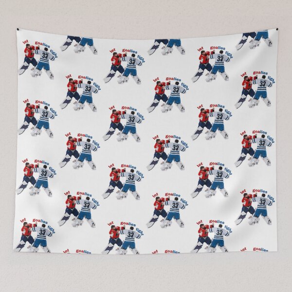 Item preview, Nedeljkovic Vs. Bobrovsky - Let Goalies Fight designed and sold by MissLucyArt.