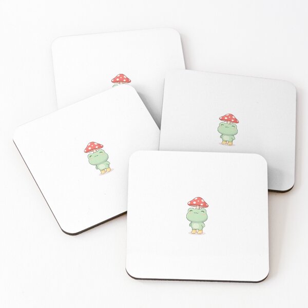 Item preview, Cute Kawaii Frog with a mushroom hat designed and sold by pixellm.