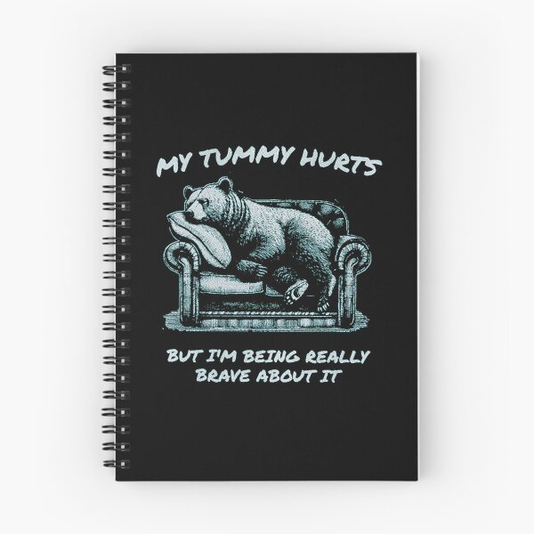 Item preview, Funny Bear My Tummy Hurts Brave Animal Sofa Humor designed and sold by JoyAustinf.
