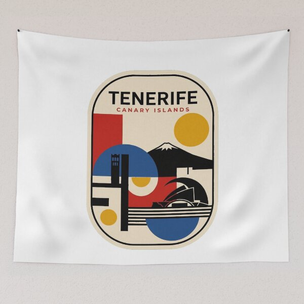 Item preview, Retro Tenerife Bauhaus Geometric Skyline designed and sold by k3rstman1.