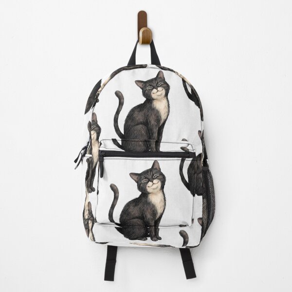 Item preview, Happy Smiling Cat Vintage Sketch Aesthetic Art designed and sold by PurrfectHome.