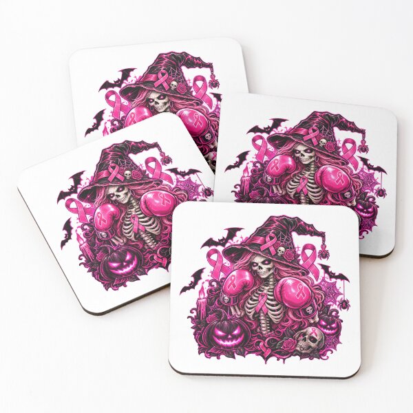 Item preview, Pink Ribbon Funny Skeleton halloween Breast Cancer Awareness designed and sold by QuiteOrbit.