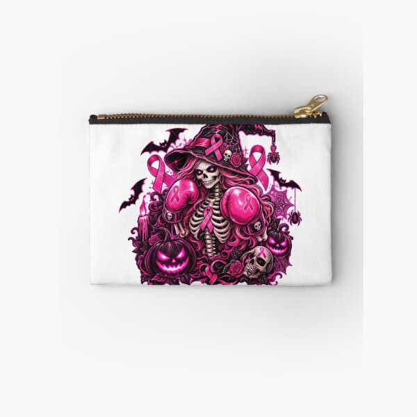 Item preview, Pink Ribbon Funny Skeleton halloween Breast Cancer Awareness designed and sold by QuiteOrbit.