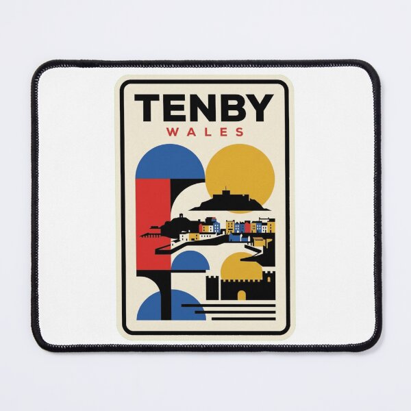 Item preview, Retro Tenby Bauhaus Geometric Skyline designed and sold by k3rstman1.