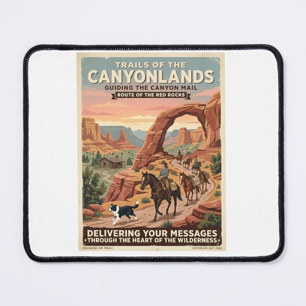 Item preview, Border Collie Canyon Mail Rider designed and sold by PictoVibe.