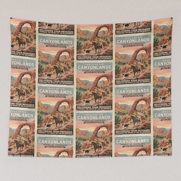 Item preview, Border Collie Canyon Mail Rider designed and sold by PictoVibe.