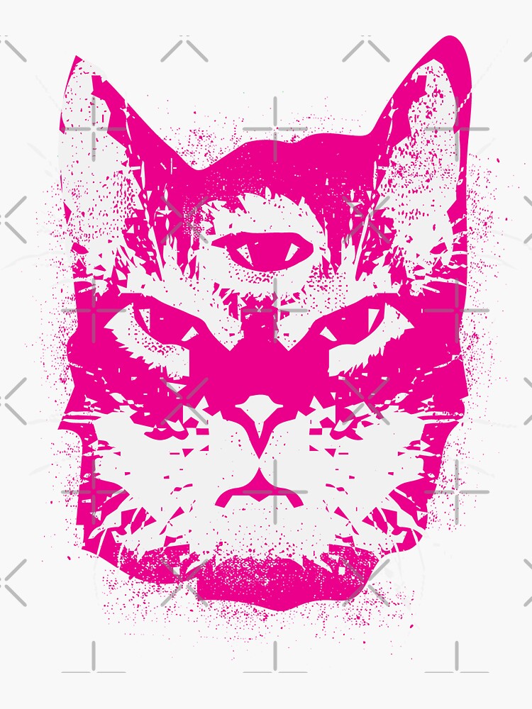 Pastel Goth Kawaii Punk 3rd Eye Kitty Cat Kitten Tshirt