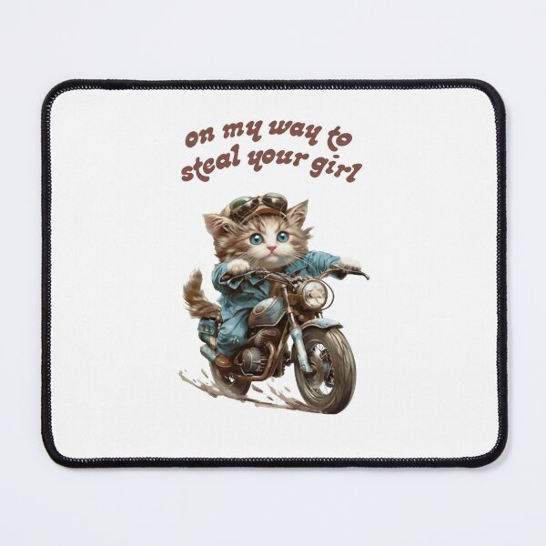 Item preview, Cute Kitten Riding Motorcycle Cool Streetwear Biker Cat designed and sold by JoyAustinf.
