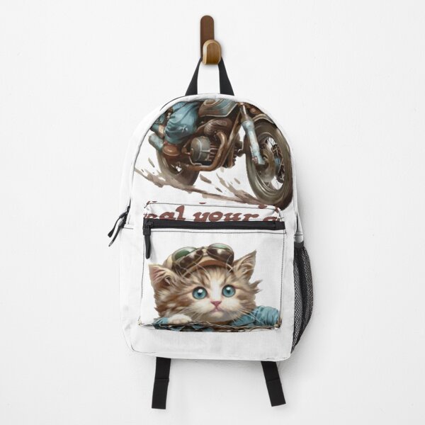 Item preview, Cute Kitten Riding Motorcycle Cool Streetwear Biker Cat designed and sold by JoyAustinf.