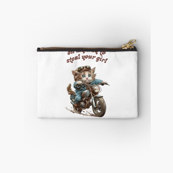 Item preview, Cute Kitten Riding Motorcycle Cool Streetwear Biker Cat designed and sold by JoyAustinf.