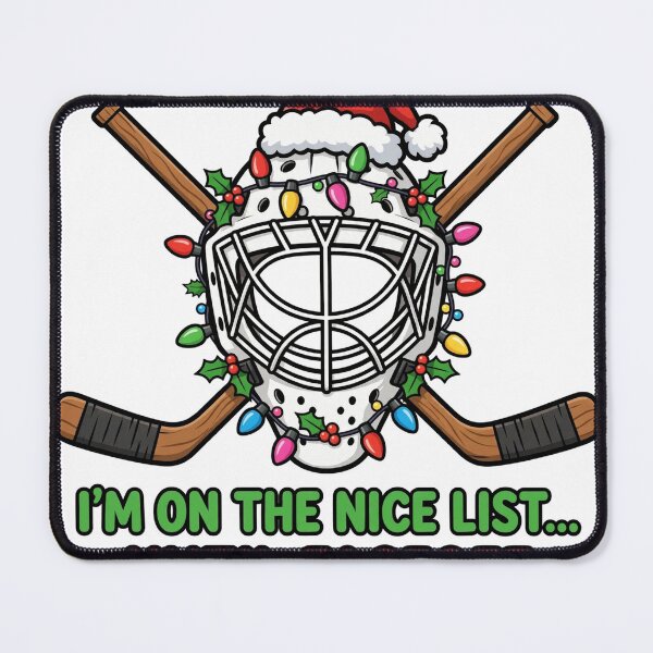 Item preview, I'm on the Nice List Until Faceoff Funny Hockey Christmas Shirt designed and sold by True North Thread.