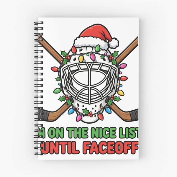 Item preview, I'm on the Nice List Until Faceoff Funny Hockey Christmas Shirt designed and sold by True North Thread.