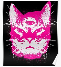 Rosa 3. Auge Kitty Cat Poster
