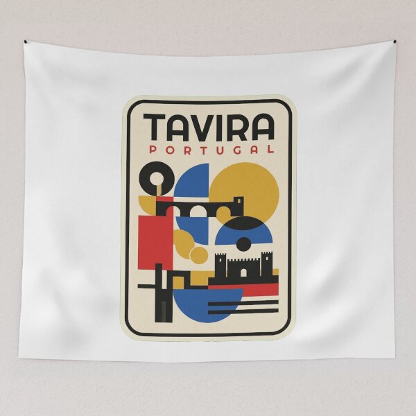 Item preview, Retro Tavira Bauhaus Geometric Skyline designed and sold by k3rstman1.