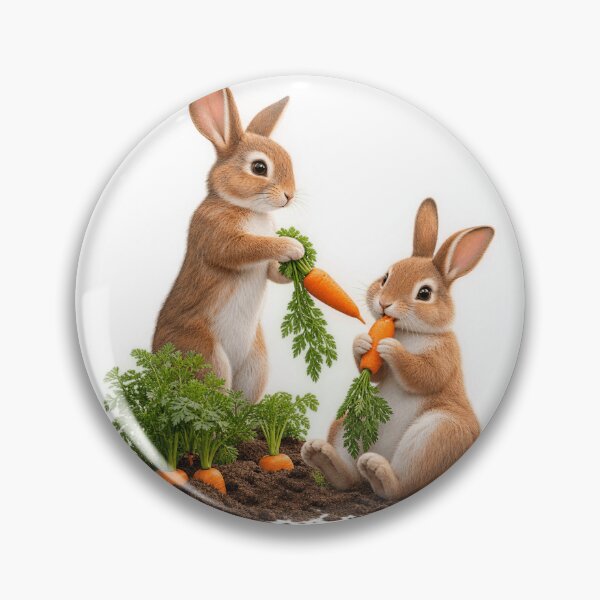 Item preview, Bunny Friends Sharing Carrots – Cute Rabbit Garden Illustration designed and sold by meghnad.