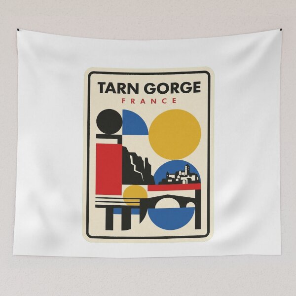 Item preview, Retro Tarn Gorge Bauhaus Geometric Skyline designed and sold by k3rstman1.