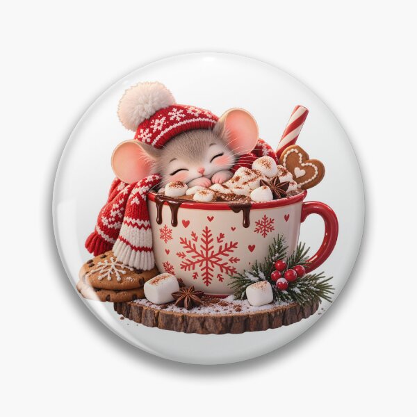 Item preview, Cozy Christmas Mouse in Hot Cocoa designed and sold by TinyWeird.