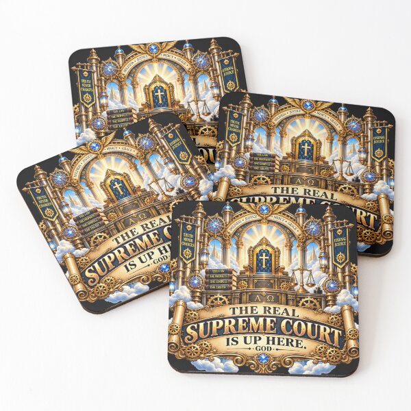 Item preview, The Real Supreme Court is Up Here -God, Christian Steampunk Style designed and sold by TheBibleStop.