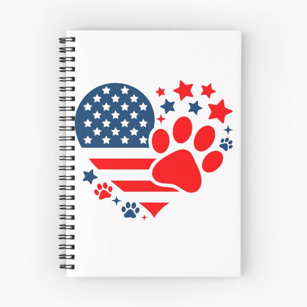 Item preview, American Flag Dog Paw Heart Patriotic USA Pet Lover Design designed and sold by styleonestaa.