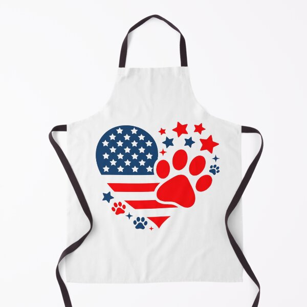 Item preview, American Flag Dog Paw Heart Patriotic USA Pet Lover Design designed and sold by styleonestaa.