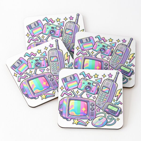 Item preview, Retro Tech Daydream - Holographic Vintage Gadgets designed and sold by The198X.