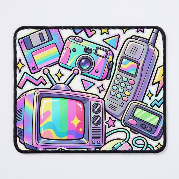 Item preview, Retro Tech Daydream - Holographic Vintage Gadgets designed and sold by The198X.