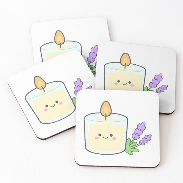 Item preview, Cute Scented Candle Character in Glass Jar with Lavender Flowers designed and sold by nuchz.