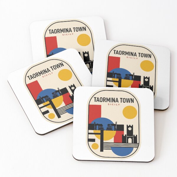 Item preview, Retro Taormina Town Bauhaus Geometric Skyline designed and sold by k3rstman1.
