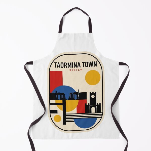 Item preview, Retro Taormina Town Bauhaus Geometric Skyline designed and sold by k3rstman1.