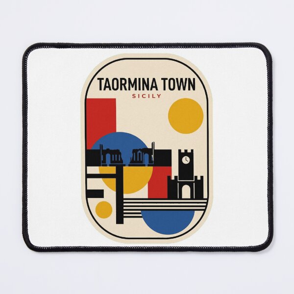 Item preview, Retro Taormina Town Bauhaus Geometric Skyline designed and sold by k3rstman1.