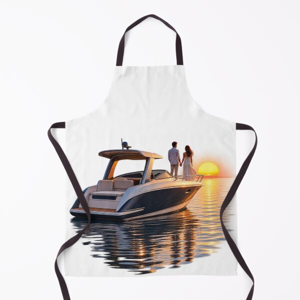 Item preview, Romantic Couple on Luxury Yacht at Sunrise – Love on the Lake designed and sold by meghnad.
