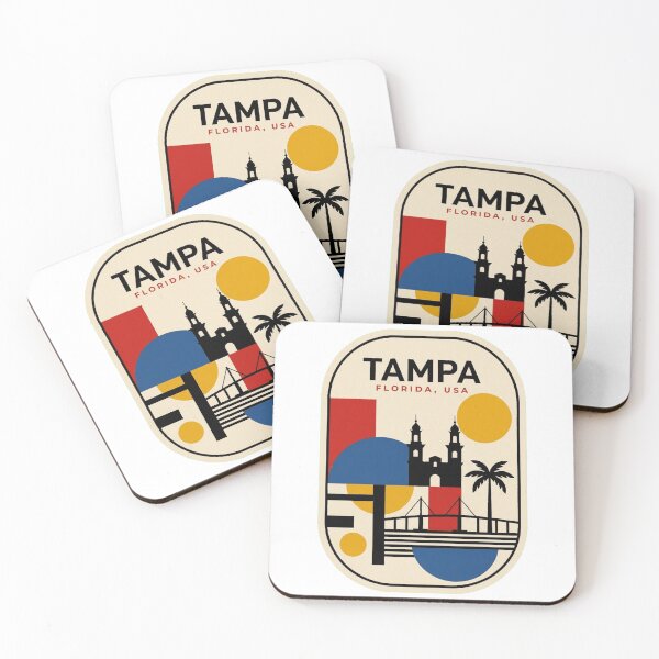 Item preview, Retro Tampa Bauhaus Geometric Skyline designed and sold by k3rstman1.