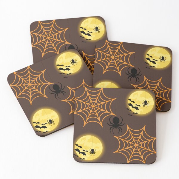 Item preview, Spooky Spiderwebs & Moonlit Bats Halloween Bedding designed and sold by Azurart2.