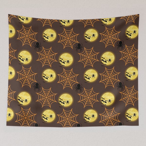 Item preview, Spooky Spiderwebs & Moonlit Bats Halloween Bedding designed and sold by Azurart2.