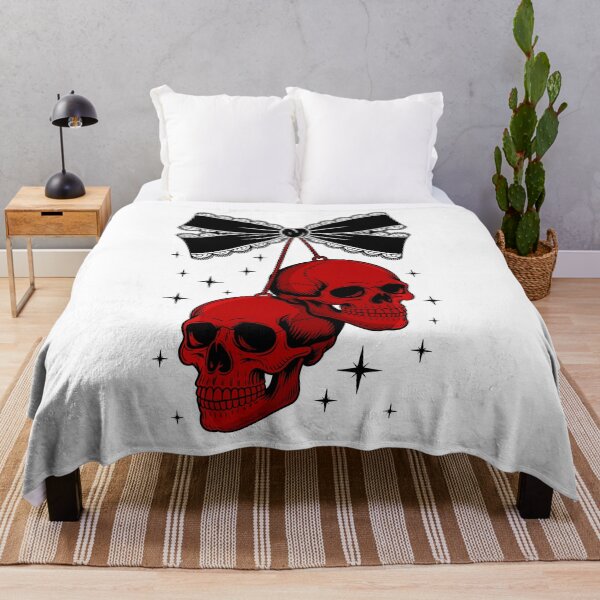 Item preview, Red Skull Christmas Ornaments Gothic Horror Holiday Design designed and sold by styleonestaa.