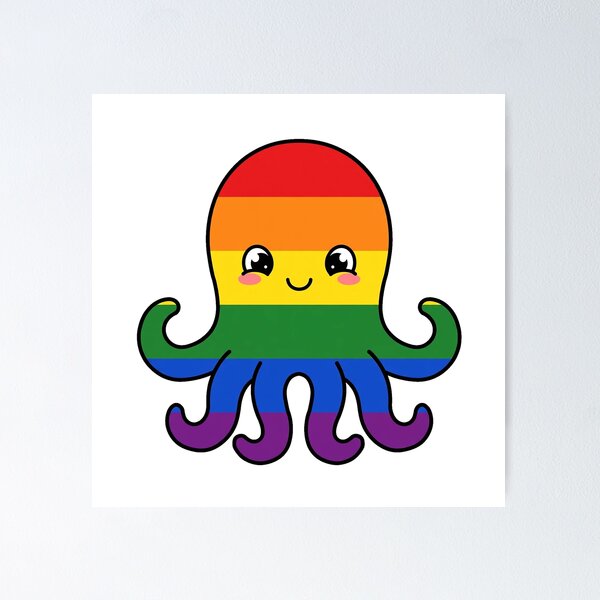 Item preview, Cute Queer Octopus designed and sold by StateofQueer.
