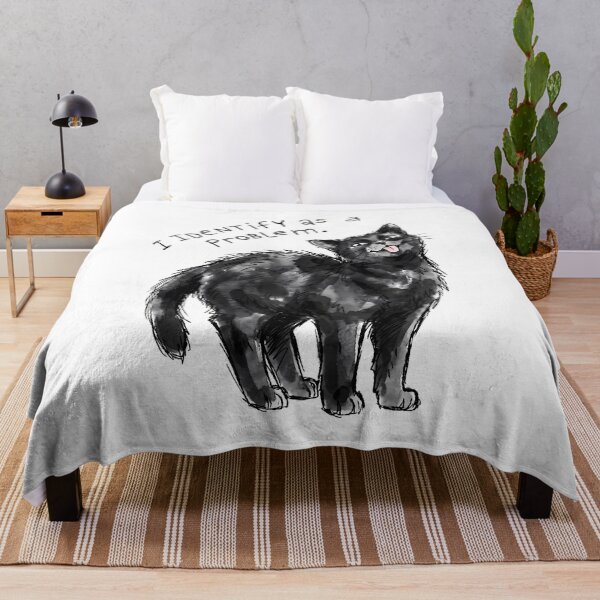 Item preview, I Identify As A Problem - Funny Sarcastic Cat designed and sold by PurrfectHome.