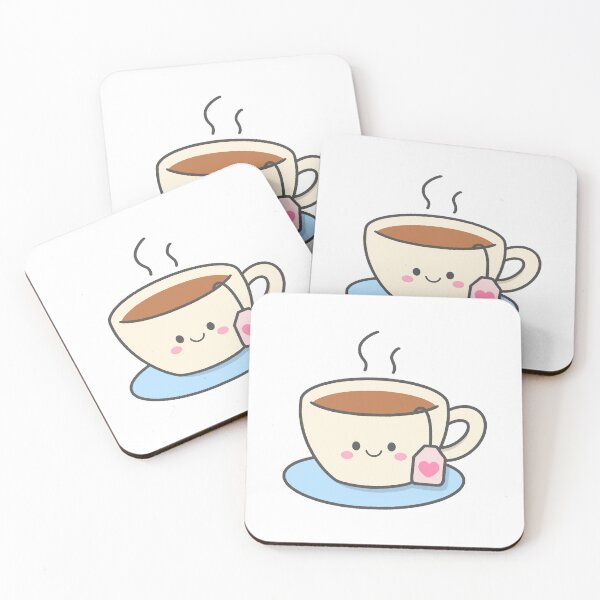 Item preview, Cute Hot Tea Cup Character with Steam and Tea Bag designed and sold by nuchz.