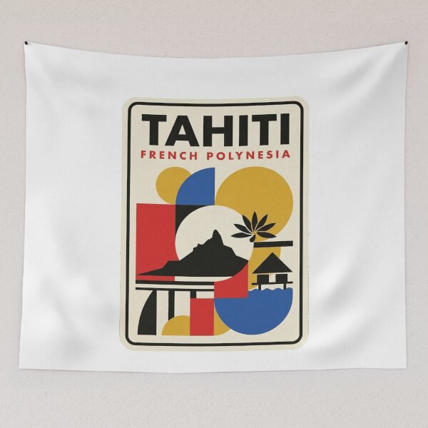 Item preview, Retro Tahiti Bauhaus Geometric Skyline designed and sold by k3rstman1.