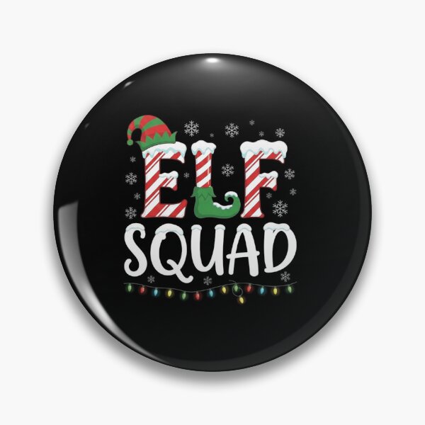 Item preview, Elf Squad Christmas Quote with Candy Cane Holiday Letters designed and sold by MiALopezArt.