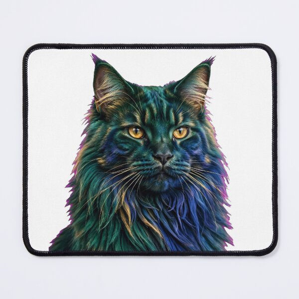 Item preview, Surreal Neon Cat Portrait Vivid Colors designed and sold by Avenuse style.