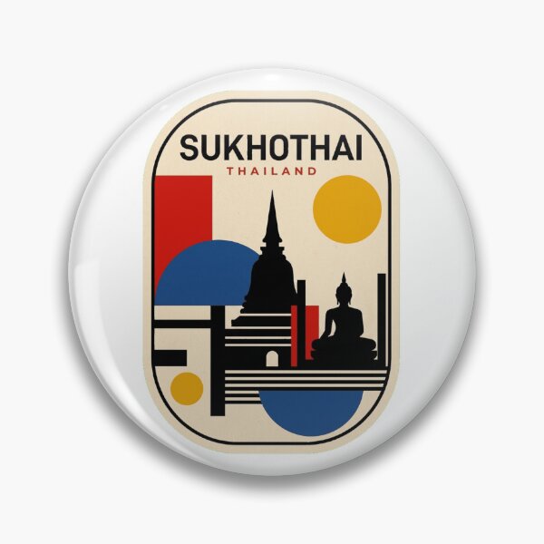 Item preview, Retro Sukhothai Bauhaus Geometric Skyline designed and sold by k3rstman1.