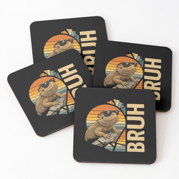Item preview, Bruh Funny Bearded Dragon Retro Sunset Reptile Owner Meme Design designed and sold by Ostericaimusa.