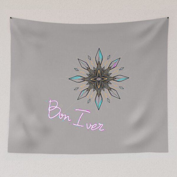 Item preview, Bon Iver Tree Hands Folk Art Script Tee-15 designed and sold by AbdulLarki.