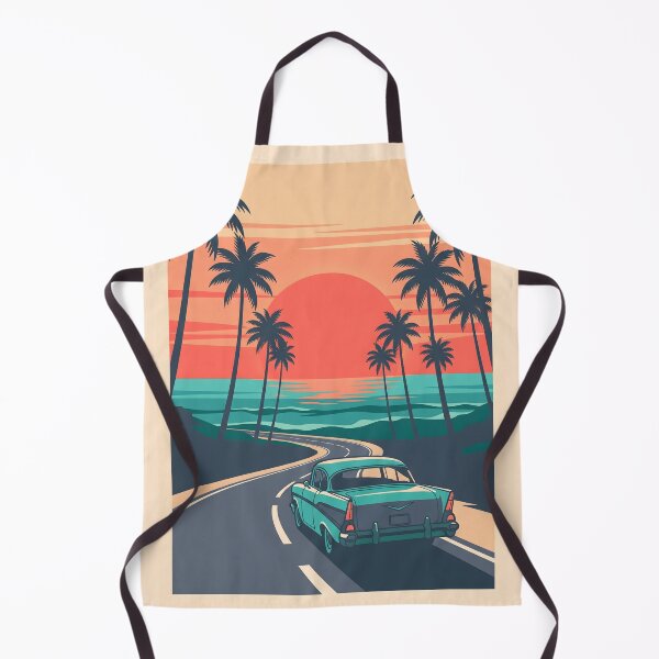 Item preview, Vintage Classic Car Driving on Coastal Road – Retro Beach Drive Design designed and sold by Sea Gem.