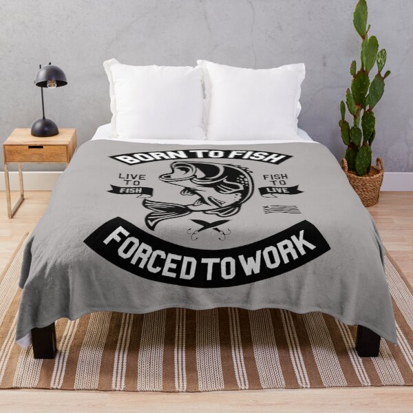 Item preview, Born to Fish Forced to Work Emblem Tee-4 designed and sold by DashawnKertzman.