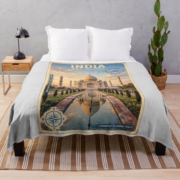 Item preview, India – Taj Mahal Agra Vintage Travel | Eternal Romance & Mughal Architecture designed and sold by DibujandoPorfa.