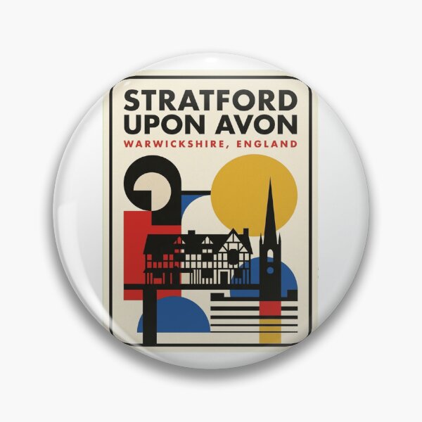 Item preview, Retro Stratford Upon Avon Bauhaus Geometric Skyline designed and sold by k3rstman1.