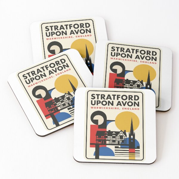 Item preview, Retro Stratford Upon Avon Bauhaus Geometric Skyline designed and sold by k3rstman1.