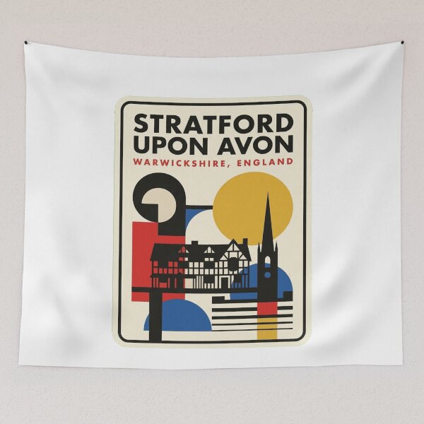 Item preview, Retro Stratford Upon Avon Bauhaus Geometric Skyline designed and sold by k3rstman1.